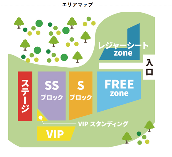 宗像フェス2018ブロックの位置と席